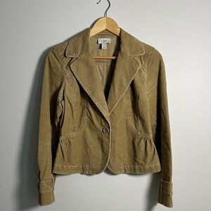 Ann Taylor Loft Tan Corduroy Blazer Size 6